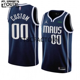 Maillot NBA Dallas Mavericks Personnalisable Nike 2022-23 Statement Edition Navy Swingman - Enfant